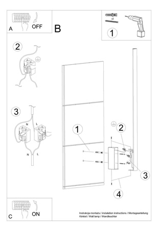 Kinkiet LAHTI M czarny LED 3000K (TH.189) - Thoro Lighting
