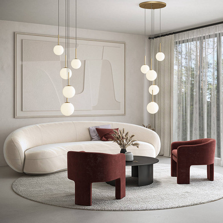 Lampa wisząca Basic form 5 biało złota (MOD321PL-05G) - Maytoni