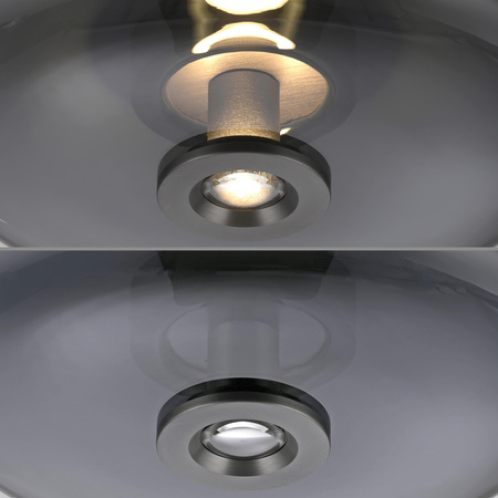 Ściemnialna lampa na sufit PURE VITRUM SZARY (6083-15) - Paul Neuhaus