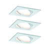 Zestaw Oprawa wbudowana Nova Plus Coin ściemniana ruchoma LED 3x6,8W 633lm 2700K Biały Mat/Aluminium (PL93678) - PAULMANN