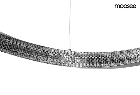 Ozdobna lampa wisząca nad stół lub wyspę ANILLO 80 czarny chrom (MSE1501100598) - Moosee