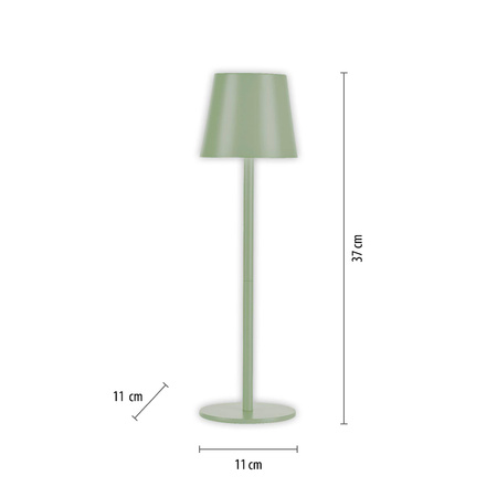 Przenośna LAMPA STOŁOWA USB EURIA ZIELONA (19250-43) - Paul Neuhaus