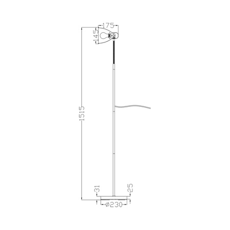 BOSCA LAMPA PODŁOGOWA CZARNA/BLACK (F4102-BK) - Zuma Line