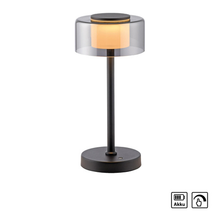 RIKA LAMPA STOŁOWA CZARNY/SMOKY (4111-18) - Paul Neuhaus
