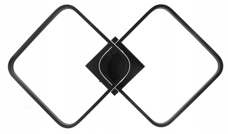 Lampa Dekoracyjna 2 kwadraty 52W Czarna DL-Z02 IMOLA - DomenoLED