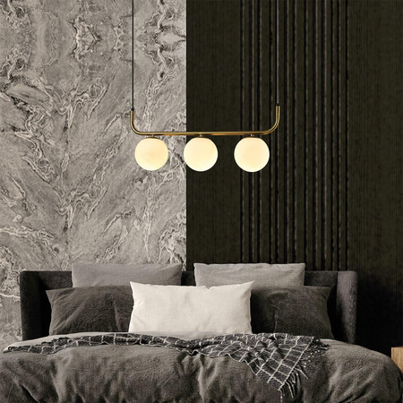 Lampa wisząca Alisa 3 złota/biała (LP-005/3L GD) - Light Prestige