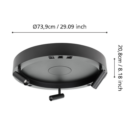 Lampa Sufitowa BRUSCOLI czarna (390052) - EGLO