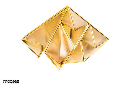 Dekoracyjna lampa sufitowa / plafon PYRAMIDS   złota (MSE1501100589) - Moosee