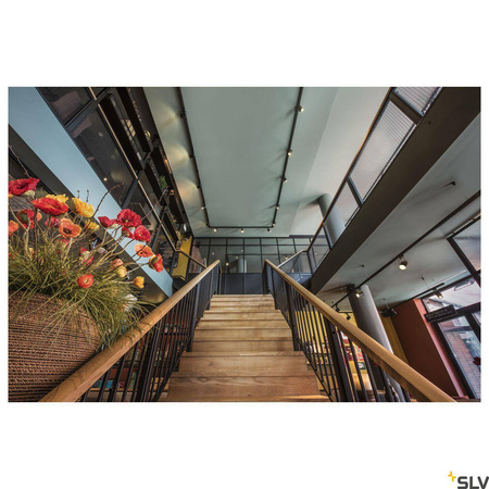 EURO SPOT, spot do szyny wysokonapięciowej 3-fazowej, QPAR51, kolor czarny, maks. 25W, z adapterem 3-fazowym (153850) - SLV