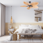 PENDANT FAN COFFEE PALM LEAF WITHOUT LAMP (19139 Zambelis) - Zambelis