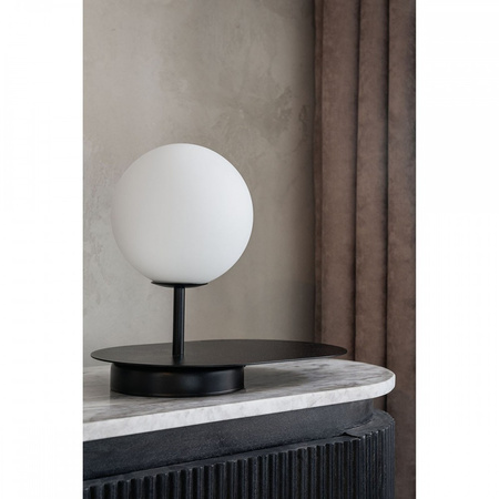 HANEA ST czarna lampa stołowa z półką (HAS122P1) - Ummo