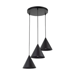 CONO BLACK LAMPA WISZĄCA 3 KOŁO S (10067) - TK Lighting
