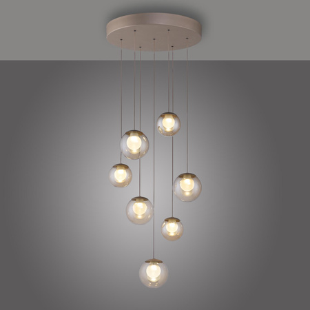 Kaskadowa lampa na pilota, z regulacją światła i wysokości BRĄZOWA (2587-97) - Paul Neuhaus