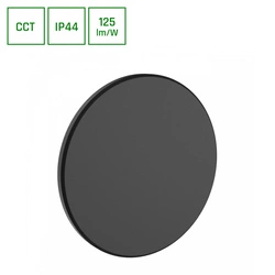 PIATTA 12W CCT 230V IP44 180x47MM CZARNY OKRĄGŁA ELEWACYJNA (SLI003030CCT_PW) - Spectrum LED