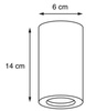 Lampa sufitowa BARLO 14 cm IP44 kolor Czarny (70032102) - KASPA