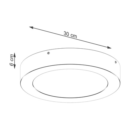 Plafon ONYX 30 czarny LED 3000K (SL.1242) - Sollux Lighting