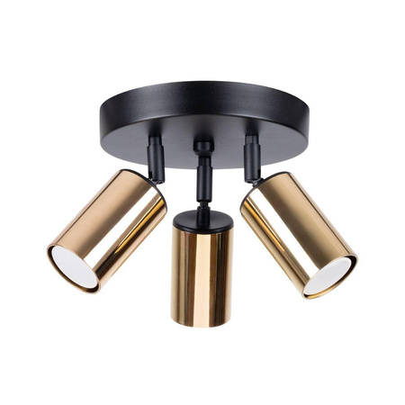 Plafon WINX 3P czarny/złoty (SL.1385) - Sollux Lighting