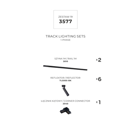 ZESTAW 19 SZYNOPRZEWODY BLACK JEDNOOBWODOWY (3577) - Zuma Line
