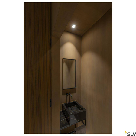 PATTA-F, lampa wpuszczana, LED, 3000K, kwadratowa, biała, 38°, z zasilaczem (114451) - SLV