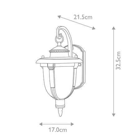 Kinkiet zewnętrzny St Louis (STL2-S-WB) - Elstead Lighting