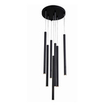 Lungo 7 czarna lampa wisząca (LP-894/7P BK) - Light Prestige