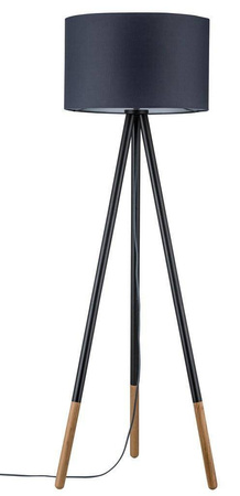 Neordic Rurik Lampa podłogowa max. 1x20W E27 230V Szary/Drewno Tkanina/Metal/Drewno   (PL79633) - PAULMANN