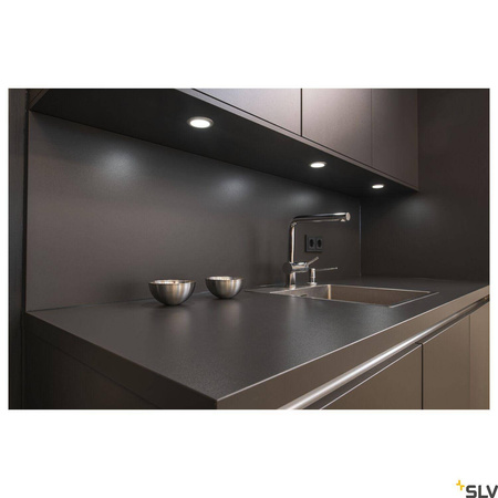 DL 126, lampa wpuszczana, LED, 3000K, okrągła, metal szczotkowany, 2,8 W, ze sprężynami piórowymi (112225) - SLV
