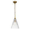 Lampa wisząca Elmore - 1 źródło światła - Oksydowany mosiądz (QN-ELMORE-P-BBS) - Quintiesse