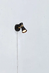 FOLIE Wall 1L Black/Antique Brass (108625) Markslojd