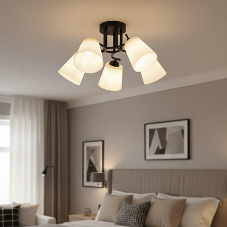 Lampa sufitowa Pafos Black 5xE27 (ML2258) - Milagro