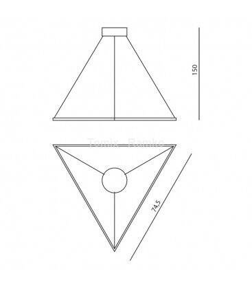 Żyrandol ORIGAMI LED mały (67031 - Ramko) - żyrandol
