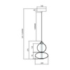 Lampa wisząca DAPHNE AMBER 12W (ML0345) - Milagro