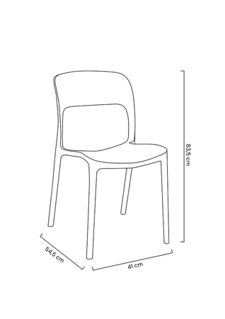 MODESTO krzesło ZING białe - polipropylen (C1028.WHITE) - Modesto Design