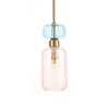 Szklana lampa wisząca MOLLY PINK 1xE14 (ML1822) - Milagro
