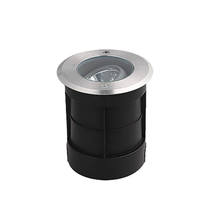 OUTDOOR RECESSED LIGHT LED 7W 3000K STAINLESS STEEL (E360 Zambelis) - Zambelis