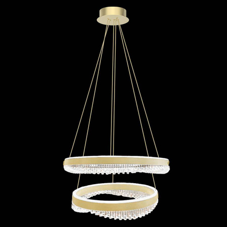 Złota lampa wisząca do salonu PRECIOSA 85W LED (ML1000) - Milagro