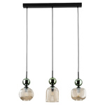 SOPHIA GREEN COGNAC LAMPA WISZĄCA 3XE14 (11147) - TK Lighting