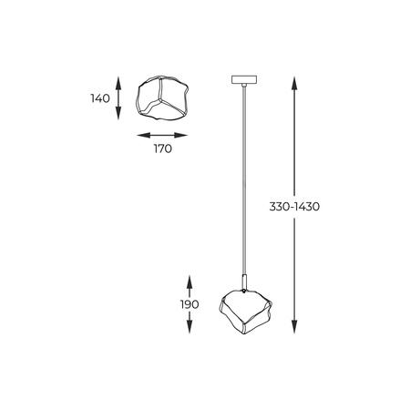 LAMPA WISZĄCA ROCK (P0488-01F-U8AC) Zuma Line