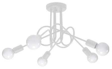 Żyrandol SUPEŁ 5 biały (SL.1432) - Sollux Lighting