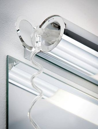 Orgon IP44 Oprawa łazienkowa z gniazdkiem LED 10,5W 700mm 230V Chrom/Biały Metal/Akryl (PL79713) - PAULMANN