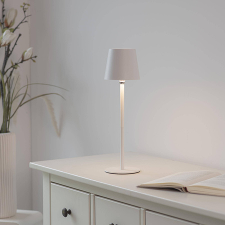 Przenośna, ładowana lampa stołowa BOTERIA  BIAŁY (19251-16) - Paul Neuhaus