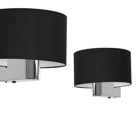 kinkiet CASINO BLACK/CHROME 1xE27 (ML6377) - Milagro