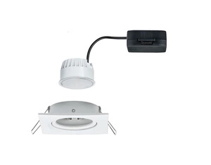 Oprawa wbudowana Nova Coin ruchoma LED 1x6, 2700K 230V Biały Mat/Aluminium (PL93453) - PAULMANN