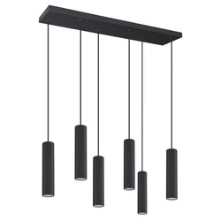 Lampa wisząca ze ściemniaczem Push Dimm/DALI2 IVAR 6L czarna LED 4000K (TH.621) - Thoro Lighting