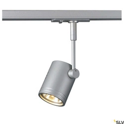 BIMA 1, spot do szyny wysokonapięciowej 1-fazowej, jednopunktowy, QPAR51, kolor srebrnoszary, maks. 50W, z adapterem 1-fazowym (143442) - SLV