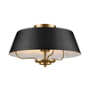 Elegancka Lampa wisząca Luella - 3 źródła światła - Czarne & Mosiądz (KL-LUELLA-3P-BKB) - Kichler