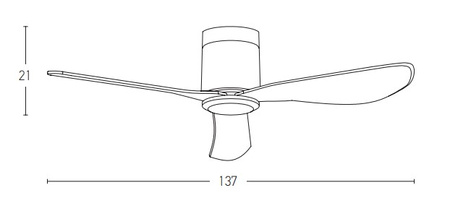 FAN CEILING 40W  MATT BLACK  BLADES REMOTE CONTROL TUYA WIFI INCLUDED (20257 Zambelis) - Zambelis