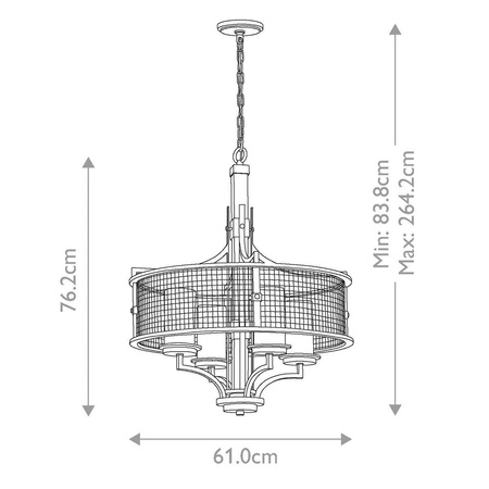 Żyrandol Ahrendale (KL-AHRENDALE4) - Elstead Lighting