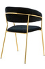 Krzesło MARGO czarne - welur, podstawa złota (KH121100121.74) - King Home