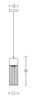 PENDANT 1L CONCRETE STEEL (1660 Zambelis) - Zambelis